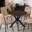 Mebel Elite Стіл Lauren 80 см, горіх/чорний, ME.LAUREN/O/CZ/S80 - Home Club, Зображення 2