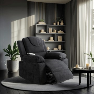 Mebel Elite Массажное кресло Fenix с электроприводом и функцией помощи при вставании, черного цвета, ME.FENIX/CZ/SZTR/FW - Home Club