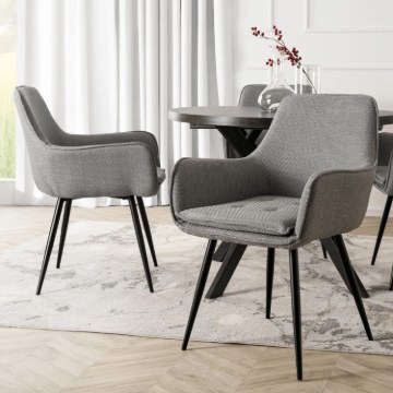 Mebel Elite Стул Edrick, серый, ME.EDRICK/P/CZ/T/K - Home Club