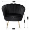 Mebel Elite Крісло Angel, чорне, велюрове, ME.ANGEL/CZ/V/FW - Home Club, Зображення 7