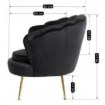 Mebel Elite Крісло Angel, чорне, велюрове, ME.ANGEL/CZ/V/FW - Home Club, Зображення 8