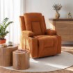 Mebel Elite Раскладной массажный кресло Box Rudy из вельвета, ME.BOX2/BR/SZTR/FW - Home Club, изображение 2