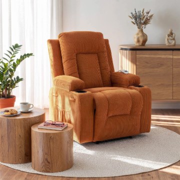 Mebel Elite Раскладной массажный кресло Box Rudy из вельвета, ME.BOX2/BR/SZTR/FW - Home Club