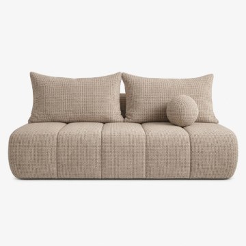 Mebel Elite Раскладной диван Saria, бежевый, из шенила, COM.CLOUD/FLOW2/SOF - Home Club