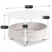 Mebel Elite Столик Dora, белый/бежевый, ME.DORA/B/BZ/L - Home Club, изображение 5