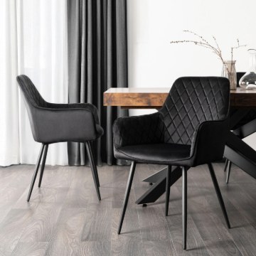 Mebel Elite Стул Bresso, черный, велюровый, ME.BRESSO/CZ/V/K - Home Club