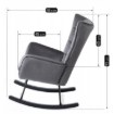 Mebel Elite Крісло-гойдалка Jackson, сіре велюрове, ME.JACKSON/P/V/FW - Home Club, Зображення 7