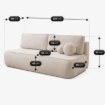 Mebel Elite Раскладной диван Arveto кремового цвета из шенила, COM.MONOM/FLOW3/SOF - Home Club, изображение 8