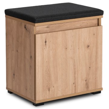 Mebel Elite Шафа для взуття Parma 50 см, дуб Artisan/графіт, W.PARMA/80/DA/SZAFK - Home Club