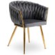 Mebel Elite Стілець Capi сірий, плетений, велюровий, ME.CAPI/P/ZL/V/K - Home Club