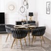 Mebel Elite Стул Capi, серый, плетеный, велюровый, ME.CAPI/P/ZL/V/K - Home Club, изображение 3