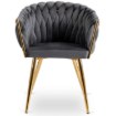 Mebel Elite Стул Capi, серый, плетеный, велюровый, ME.CAPI/P/ZL/V/K - Home Club, изображение 7