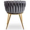 Mebel Elite Стул Capi, серый, плетеный, велюровый, ME.CAPI/P/ZL/V/K - Home Club, изображение 9