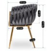 Mebel Elite Стул Capi, серый, плетеный, велюровый, ME.CAPI/P/ZL/V/K - Home Club, изображение 11