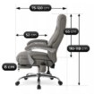 Mebel Elite Обертове крісло Giorgio з функцією масажу та підігріву, сіре, з тканинною оббивкою, ME.GIORGIO/P/T/FO - Home Club, Зображення 10