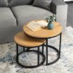 Mebel Elite Набор столиков Delia «Золотой дуб», ME.DELIA/DZ/CZ/L - Home Club, изображение 3