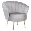 Mebel Elite Крісло Grand з підніжкою, сіре велюрове, ME.GRAND/P/V/FW - Home Club, Зображення 3