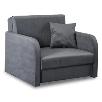 Mebel Elite Одноместное кресло-кровать Vero, серого цвета, PPHUE.BASIA1/PAROS6/FW - Home Club