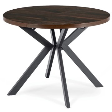 Mebel Elite Стол Lukas, раскладной, 100–250 см, орех/чёрный, ME.LUKAS/O/CZ/S - Home Club