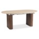 Mebel Elite Стіл Oval, розкладний, 180–220 см, травертин/горіх, ME.OVAL/TRAW/O/S - Home Club
