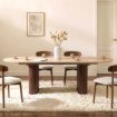 Mebel Elite Стол Oval, раскладной, 180–220 см, травертин/орех, ME.OVAL/TRAW/O/S - Home Club, изображение 3