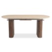 Mebel Elite Стол Oval, раскладной, 180–220 см, травертин/орех, ME.OVAL/TRAW/O/S - Home Club, изображение 5
