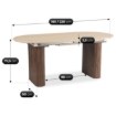 Mebel Elite Стол Oval, раскладной, 180–220 см, травертин/орех, ME.OVAL/TRAW/O/S - Home Club, изображение 8