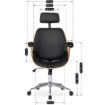 Mebel Elite Крісло «Золотий дуб» Fabian, «Золотий дуб»/«Чорна екошкіра», ME.FABIAN/D/CZ/E/FO - Home Club, Зображення 6