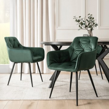Mebel Elite Стул Modesto, зеленый, велюровый, ME.MODESTO/Z/CZ/V/K - Home Club