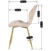Mebel Elite Стул Lucky кремового цвета из велюра, ME.LUCKY/KR/ZL/V/K - Home Club, изображение 7