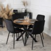 Mebel Elite Стол Lauren 80 см, дуб золотистый/чёрный, ME.LAUREN/D/CZ/S80 - Home Club, изображение 4