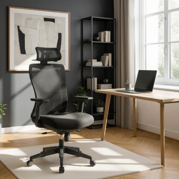 Mebel Elite Вращающееся кресло Spiral, эргономичное, чёрное, ME.SPIRAL/CZ/T/FO - Home Club