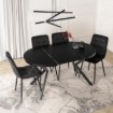 Mebel Elite Стол Lugo, раскладной, 90–190 см, чёрный, ME.LUGO/CZ/S - Home Club, изображение 3