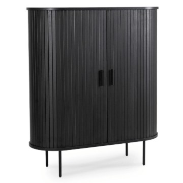 Mebel Elite Комод Trish 100 см, двухдверный, с выдвижными ящиками, черный, ME.TRISH/CZ/KOM100 - Home Club