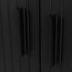 Mebel Elite Комод Trish 100 см, двухдверный, с выдвижными ящиками, черный, ME.TRISH/CZ/KOM100 - Home Club, изображение 3