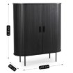 Mebel Elite Комод Trish 100 см, двухдверный, с выдвижными ящиками, черный, ME.TRISH/CZ/KOM100 - Home Club, изображение 7