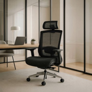 Mebel Elite Вращающееся кресло Dylan, эргономичное, чёрное, ME.DYLAN/CZ/T/FO - Home Club