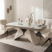 Mebel Elite Стіл Verona, керамічний, розкладний, 160–240 см, білий мармур/кашмір, ME.VERONA/B/KASZ/CER/S160-220 - Home Club, Зображення 2