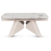 Mebel Elite Стіл Verona, керамічний, розкладний, 160–240 см, білий мармур/кашмір, ME.VERONA/B/KASZ/CER/S160-220 - Home Club, Зображення 4