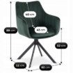 Mebel Elite Вращающееся кресло Mumbai из велюра, зелёного цвета, ME.MUMBAI/Z/V/K - Home Club, изображение 11