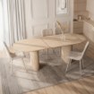 Mebel Elite Раздвижной стол Oval, 180–220 см, травертин, ME.OVAL/TRAW/S - Home Club, изображение 4