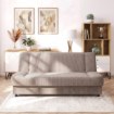 Mebel Elite Раскладной диван Piano, бежевый, из вельвета, PPHUE.DOROTKA/POSO3/WER - Home Club, изображение 2