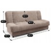 Mebel Elite Раскладной диван Piano, бежевый, из вельвета, PPHUE.DOROTKA/POSO3/WER - Home Club, изображение 6