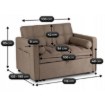 Mebel Elite Раскладной кресло-кровать Corra для сна, коричневого цвета, ME.CORRA/BR/T/SOF - Home Club, изображение 16