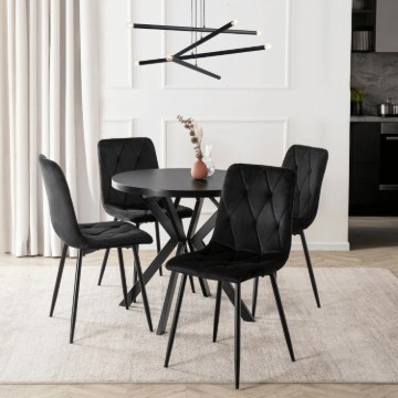Mebel Elite Стіл Dorian, розкладний, 80–160 см, чорний, ME.DORIAN/CZ/S - Home Club