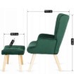 Mebel Elite Кресло Lozano с подставкой для ног, зеленое велюровое, ME.LOZANO/Z/DK/V/FW - Home Club, изображение 10