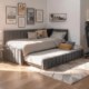 Mebel Elite Кровать 120x200 Villemo, серая, велюровая, ME.VILLEMO/120/90/CP/V/LOZWYS - Home Club