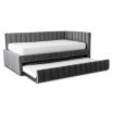 Mebel Elite Кровать 120x200 Villemo, серая, велюровая, ME.VILLEMO/120/90/CP/V/LOZWYS - Home Club, изображение 3