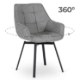 Mebel Elite Обертове крісло Luna 2, сіре, ME.LUNA2/P/T/K - Home Club