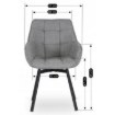 Mebel Elite Обертове крісло Luna 2, сіре, ME.LUNA2/P/T/K - Home Club, Зображення 7